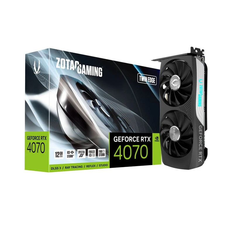 Zotac Gaming Geforce RTX 4070 Twin Edge 12GB GDDR6X Gaming Graphics Card - كرت الشاشة